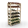 Wooden rack for wine - 42 bottles - 2 ['wine rack', ' wine storage', ' wine accessories', ' wine aging', ' liquor rack', ' liquor stand', ' whisky rack', ' wooden rack']
