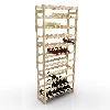 Wooden rack for wine - 77 bottles - 2 ['wine rack', ' wine storage', ' wine accessories', ' wine aging', ' liquor rack', ' liquor stand', ' whisky rack', ' wooden rack']