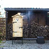 Wooden smoker, 100 cm, with firebox - 4 ['meat smoking', ' ham smoking', ' sausage smoking', ' backyard smoker', ' smoked products', ' how to smoke', ' smoker', ' wooden smoker', ' smoker with firebox', ' smoker made of wood', ' smokehouse', ' fish smoking', ' cheese smoking', ' smoker on base', ' sprucer wood smoker', ' smoker with side firebox', ' hand-made smoker', ' tall smoker', ' capacious smoker', ' metre-high smoker', ' grill']