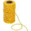 Yellow cotton twine 100 g - 3 ['twine of cotton', ' cotton twine', ' twine for delicate plants', ' natural twine', ' eco-friendly twine', ' macramé twine', ' twine for binding', ' craft twine', ' drawstring', ' yellow twine']