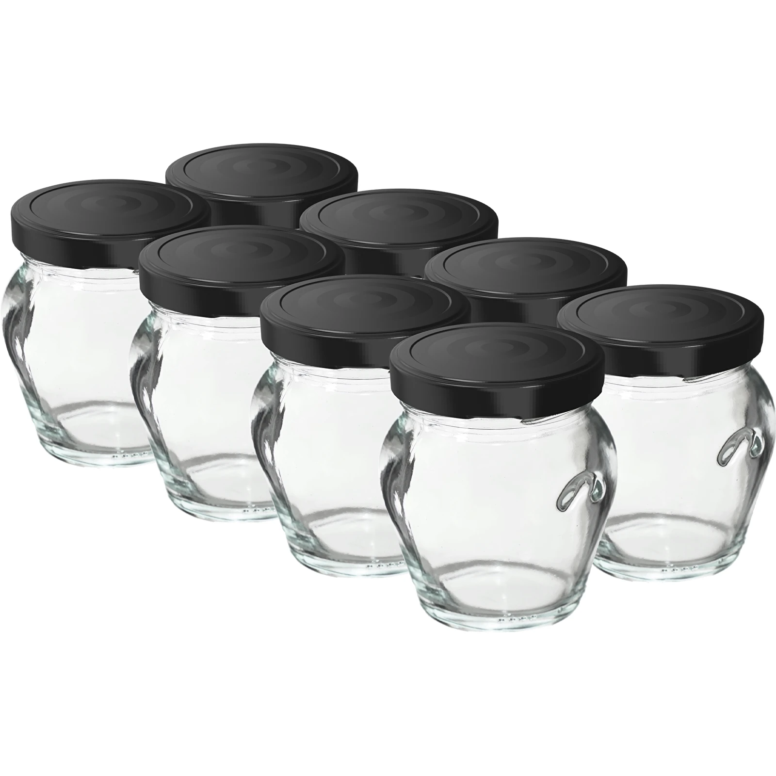 Jam Honey Sauces Small Round Glass Jar 5 oz/ 156 ml with Lids