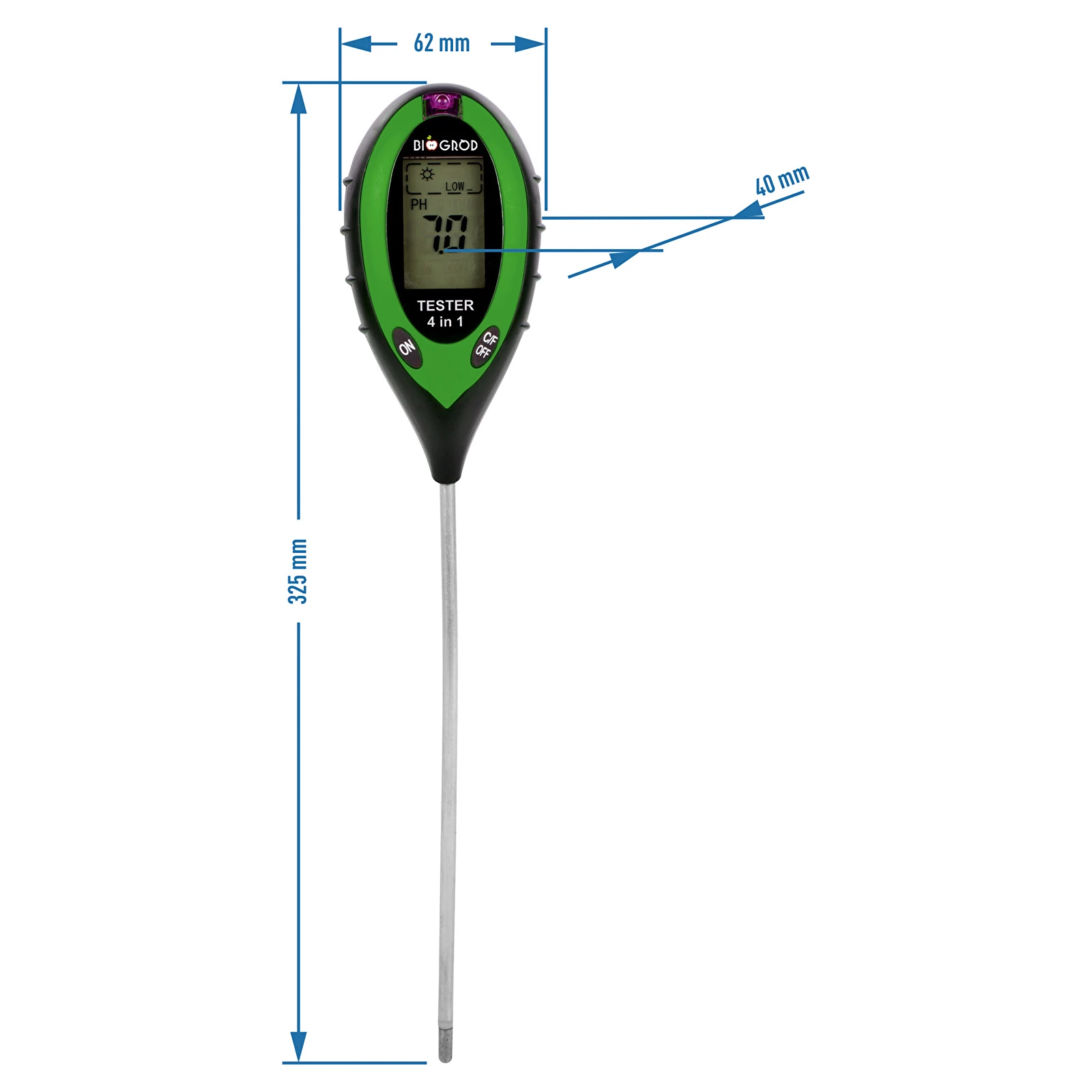 4 In 1 Digital Soil Tester pH Meter Thermometer Sunlight Moisture