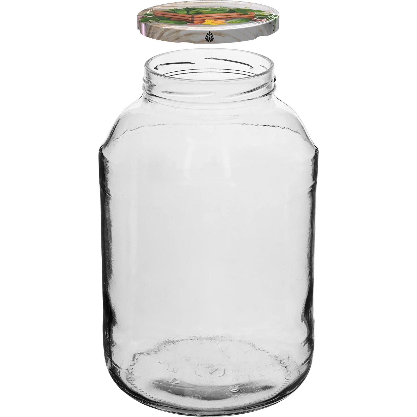 4 L twist off glass jar with golden lid Ø100 (jars) - symbol:133402