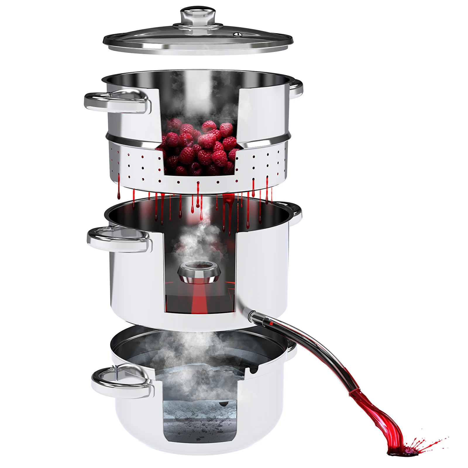 VINEYARD Deluxe Stainless Steel Steam Juicer By Roots & Branches
