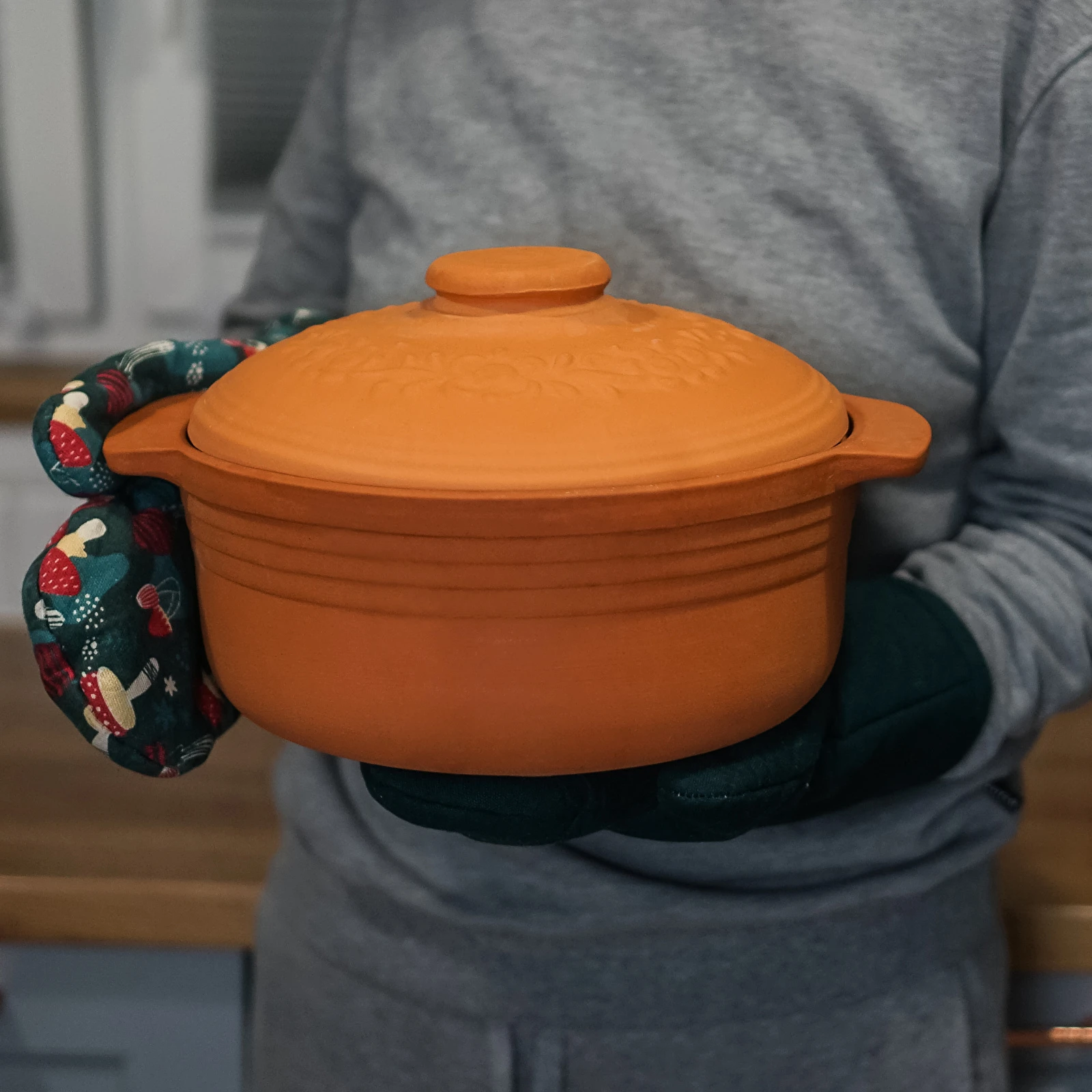 Stoneware - Clay baker - 4l Brown