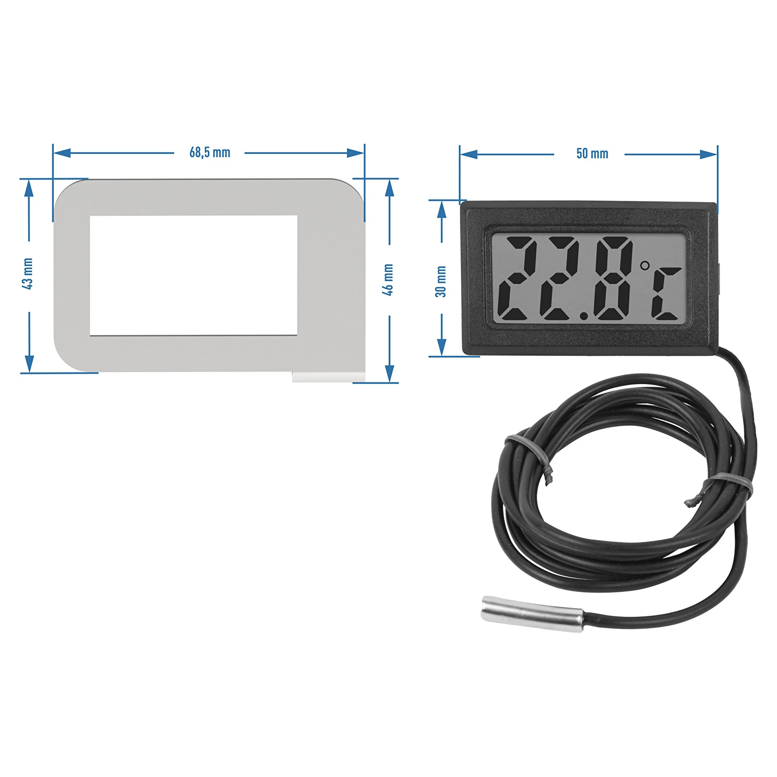 LCD PANEL THERMOMETER WITH PROBE UP TO 110C - Dymbox