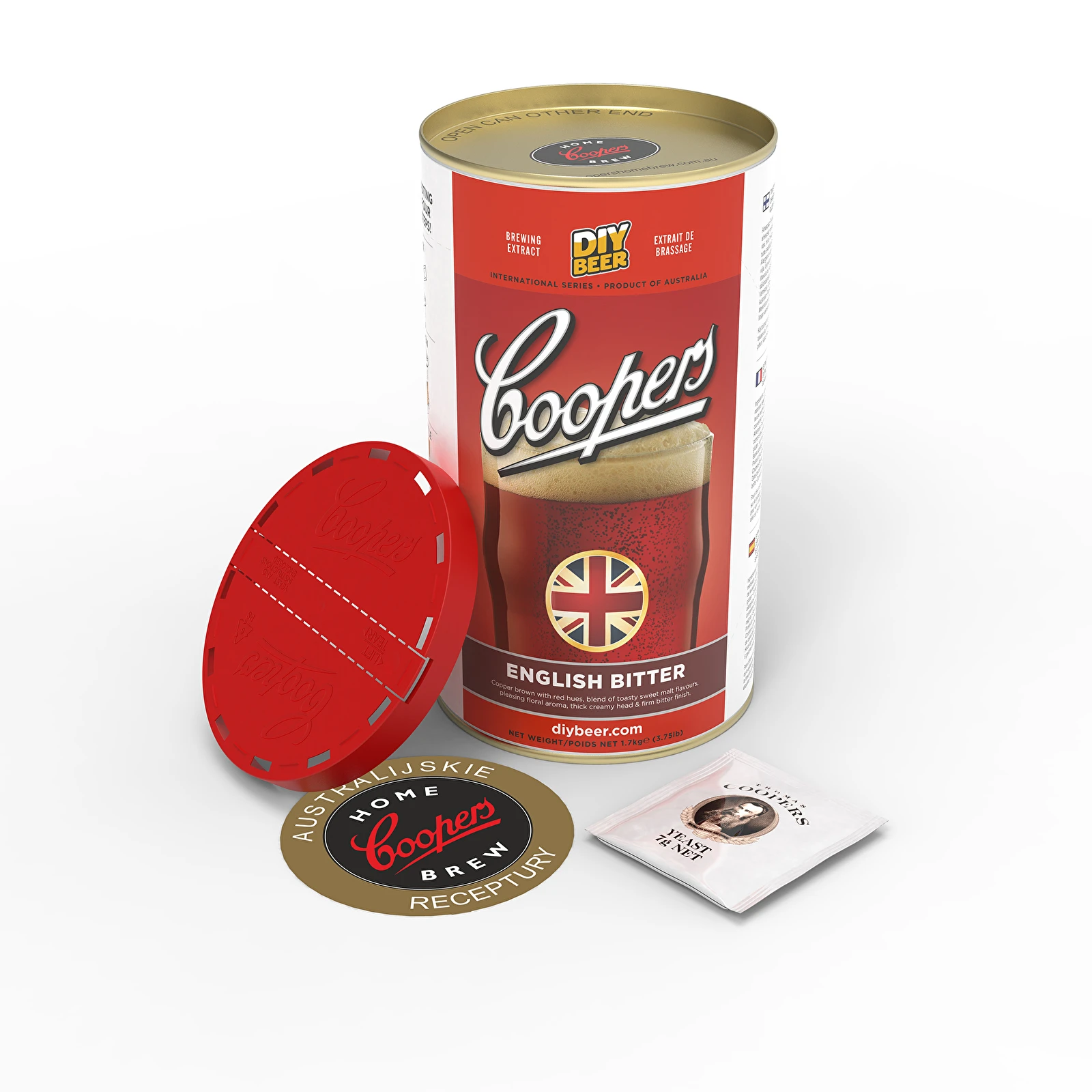 English Bitter Coopers beer concentrate 1,7kg for 23 L of beer (brewkity  coopers) - symbol:407230