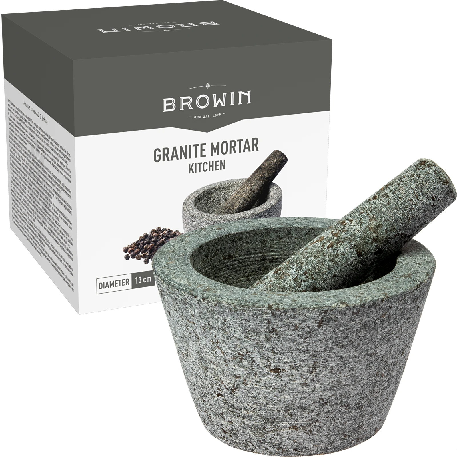 Granite mortar and pestle – 13cm