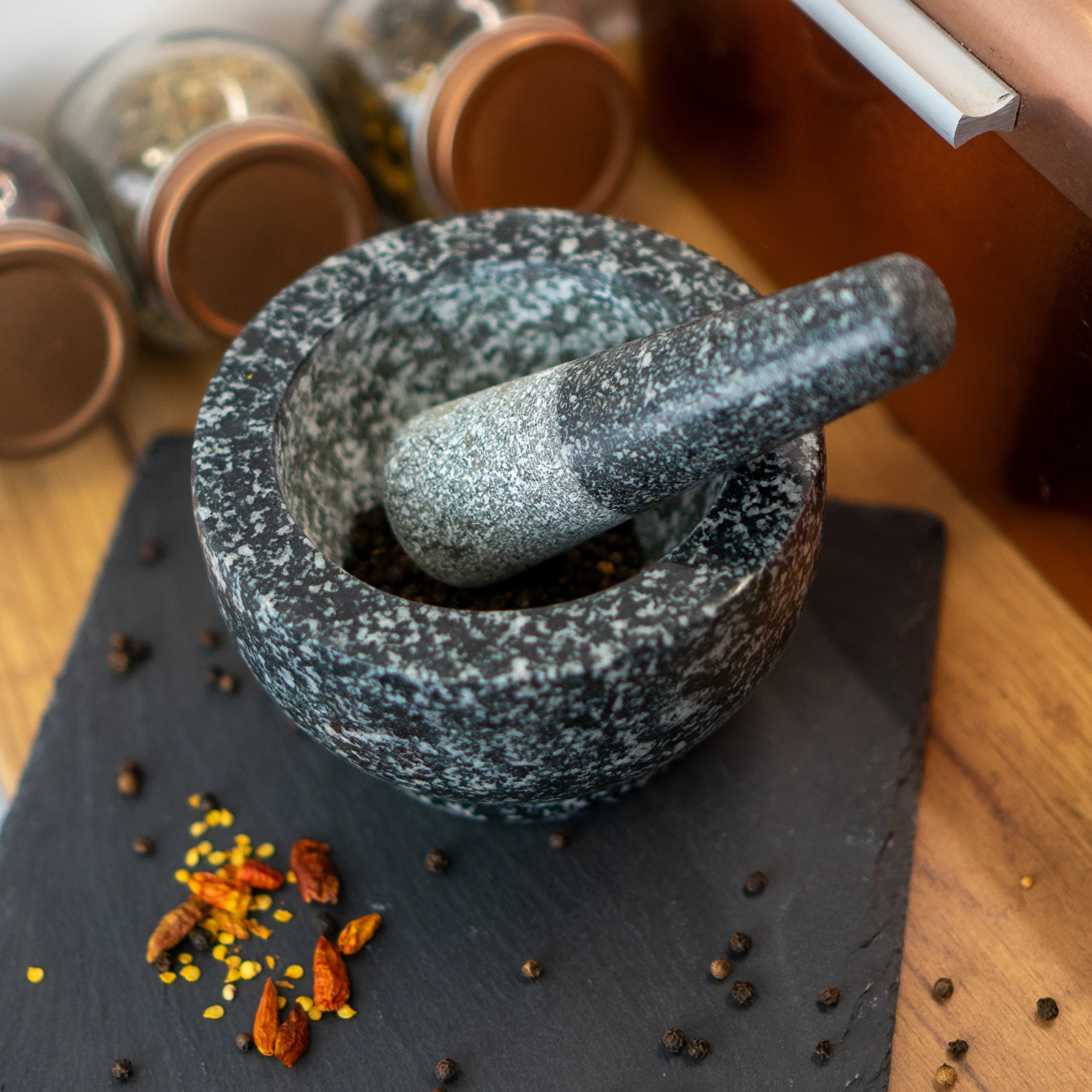 Granite mortar and pestle – stone mortar