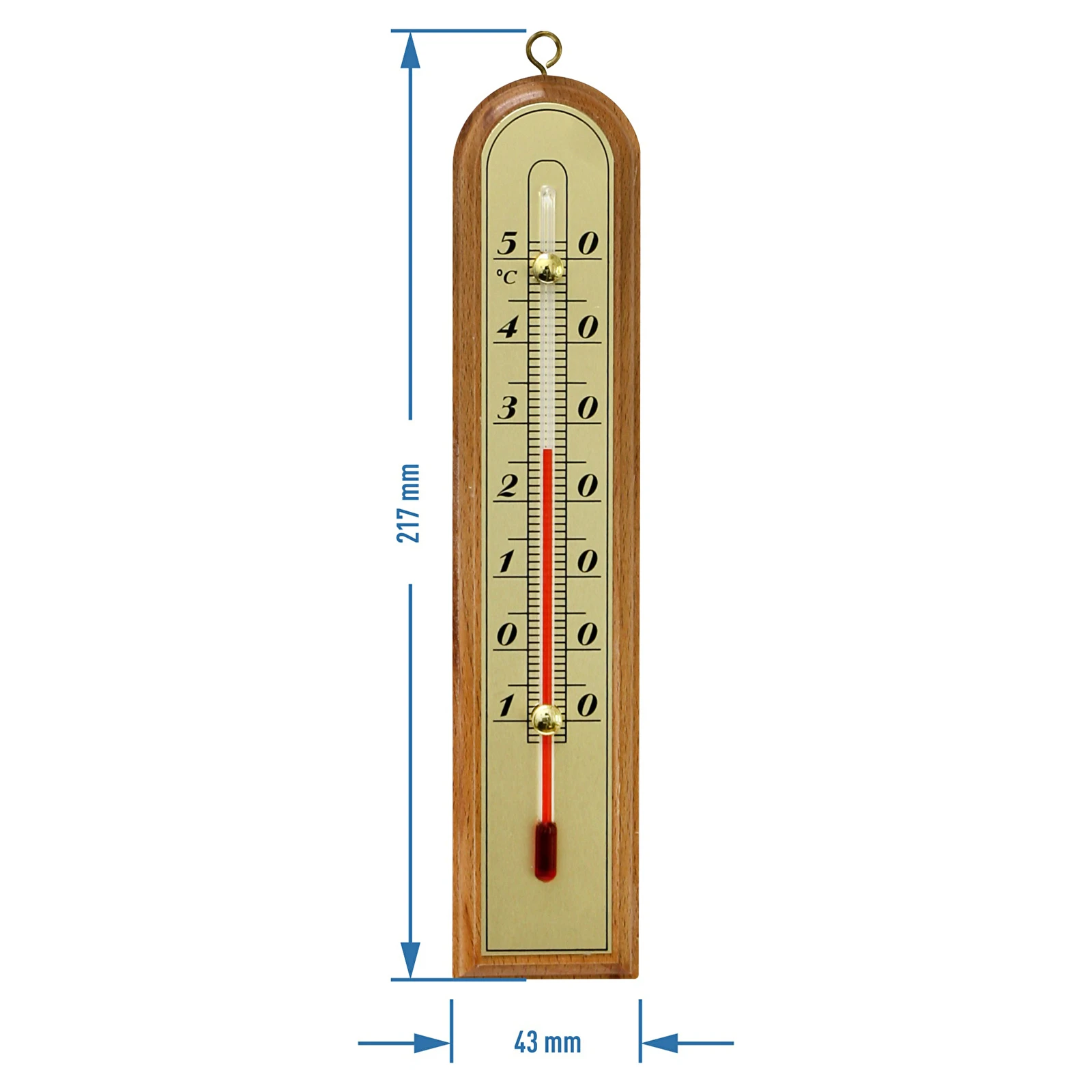 defull Extra Large 10.5-Inch Wood Thermometer Wall Thermometer Wooden  Indoor Thermometer with Double Scales ℉&℃ Household Thermometer for Home  Office