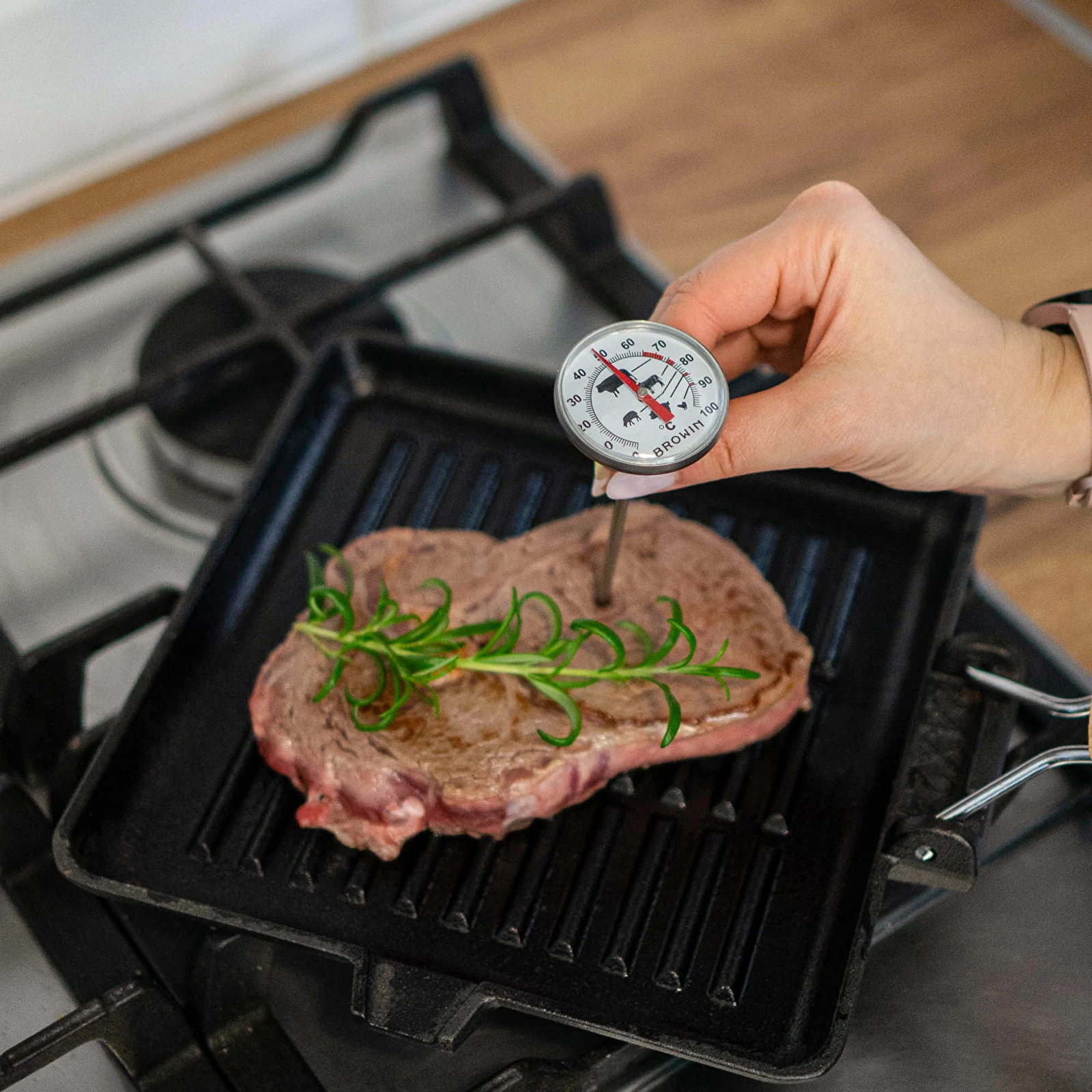 Meat roasting thermometer , 0°C +120°C (food) - symbol:100600