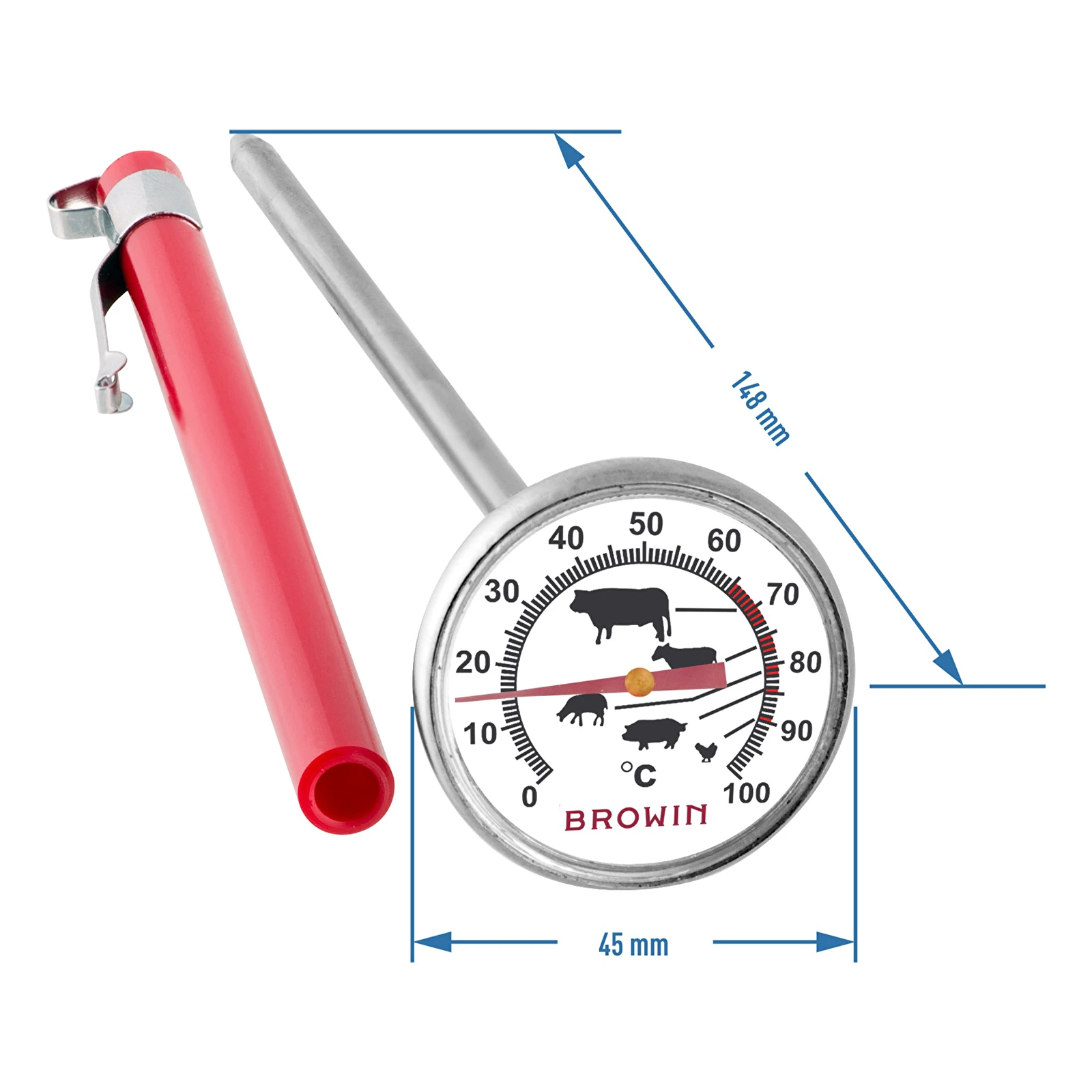 Roasting thermometer 10-300 ° C symbol:101000