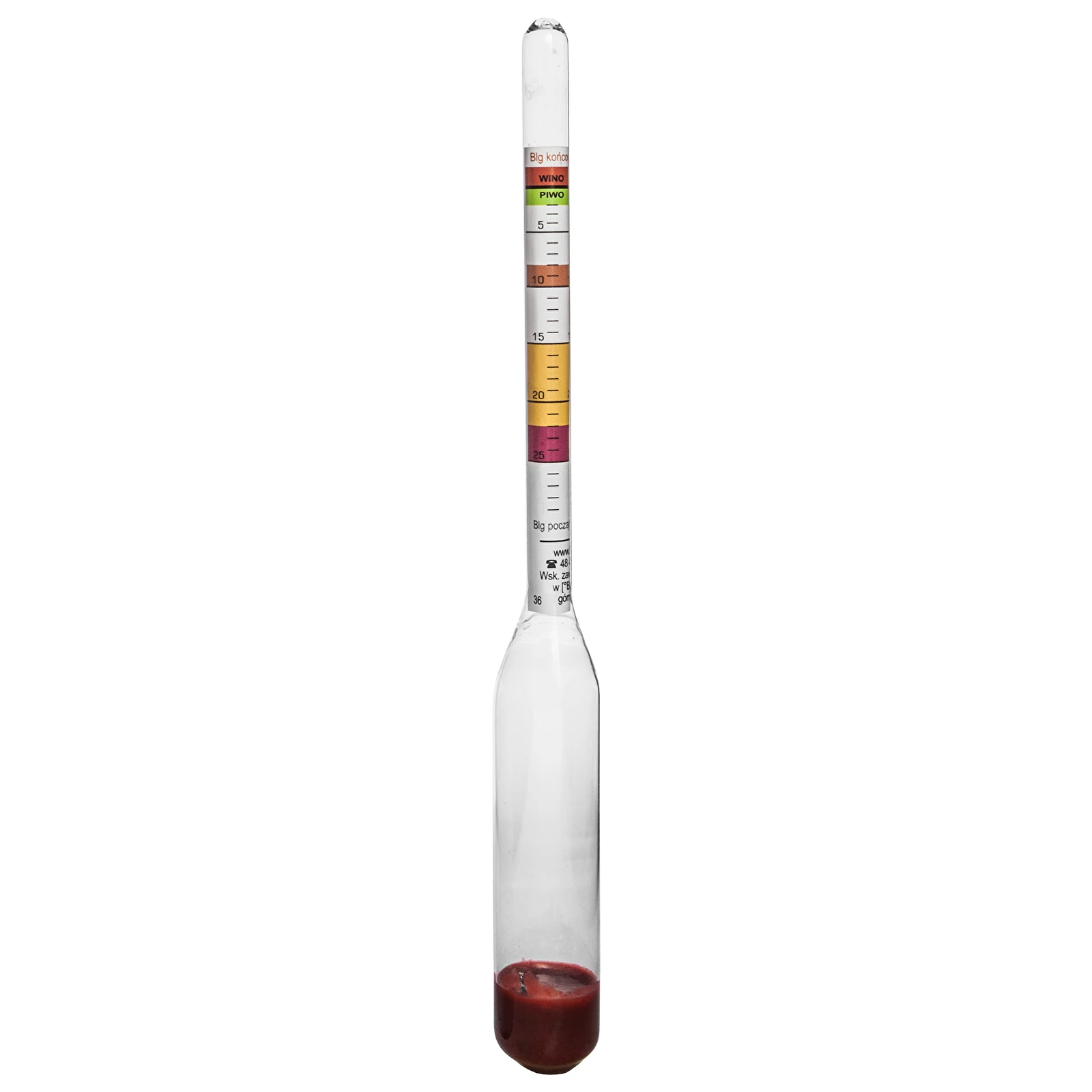 0.9-1.0 Vinification Alcool Sugar Meter Hydromètre Double Color Densimètre