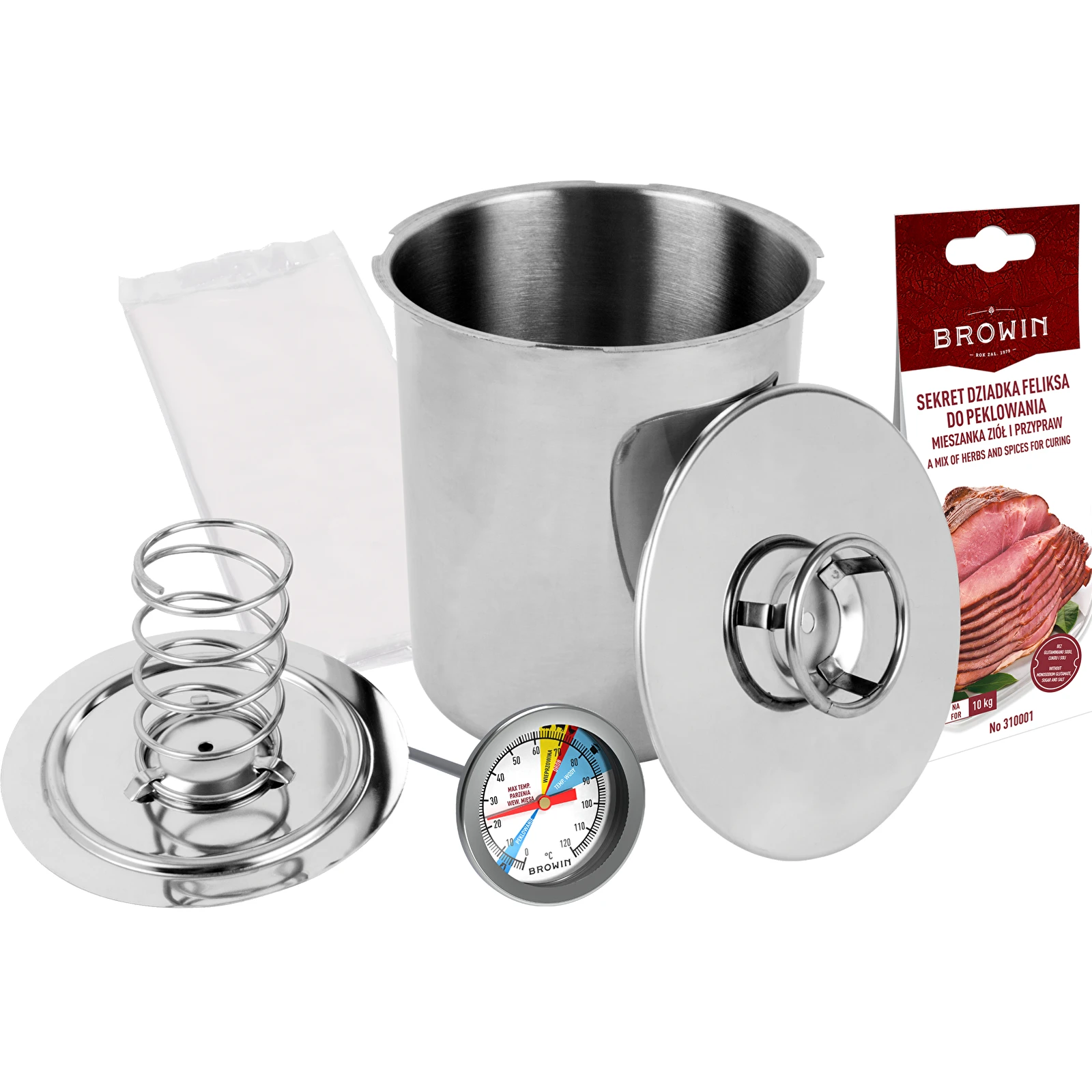 Ham Maker Stainless Steel Ham Maker Meat Press with Thermometer
