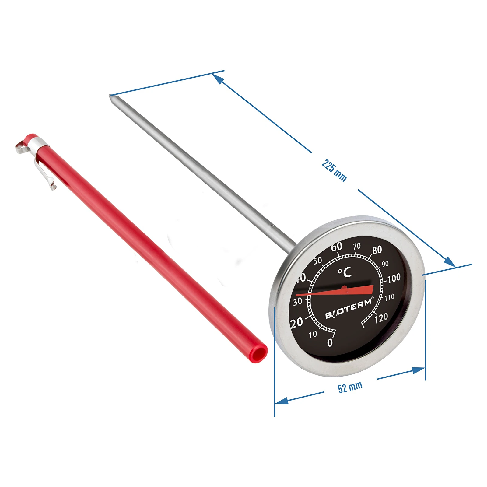  Brewing Thermometer for Home Brewing 52 mm Dial and