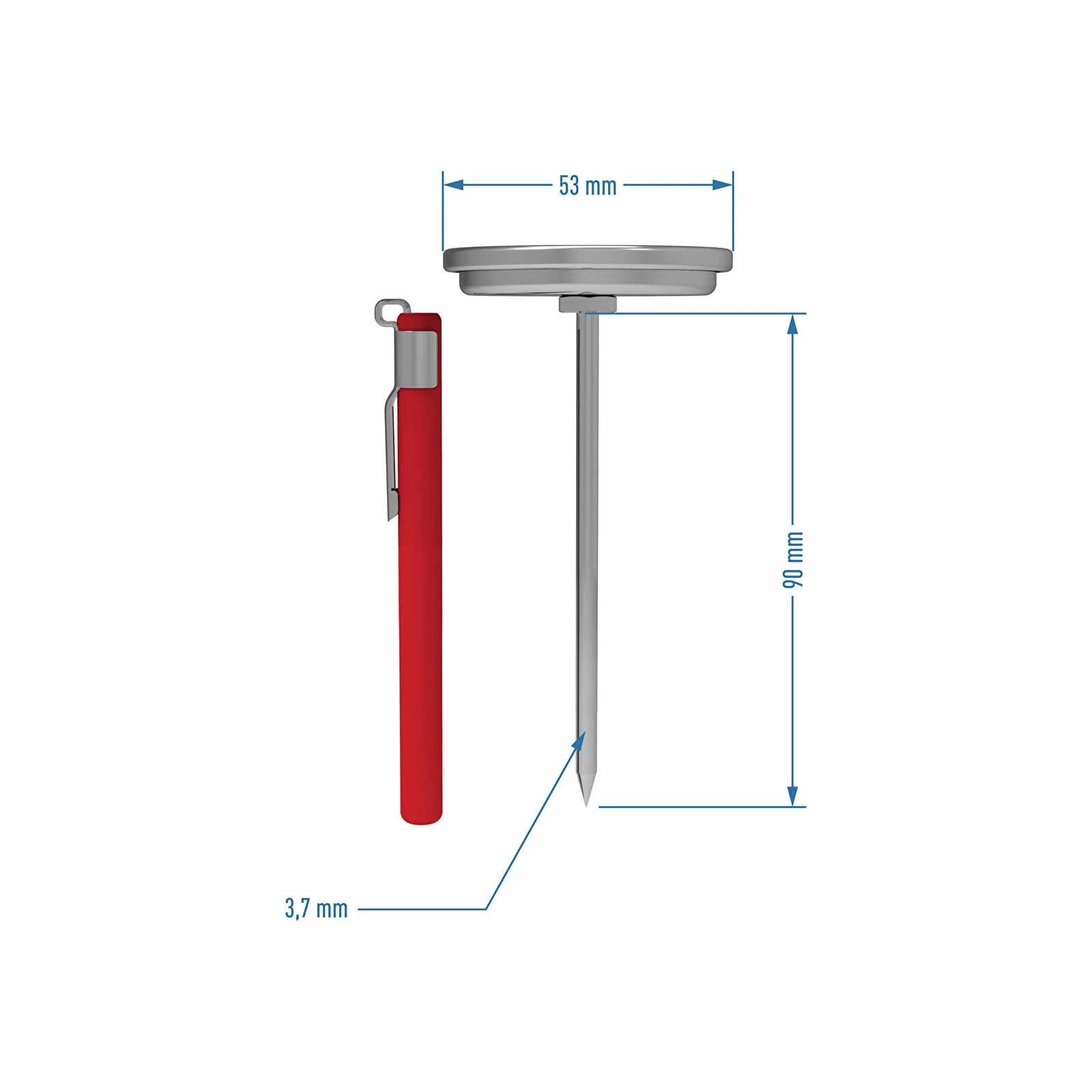 Meat roasting thermometer , 0°C +120°C (food) - symbol:100600