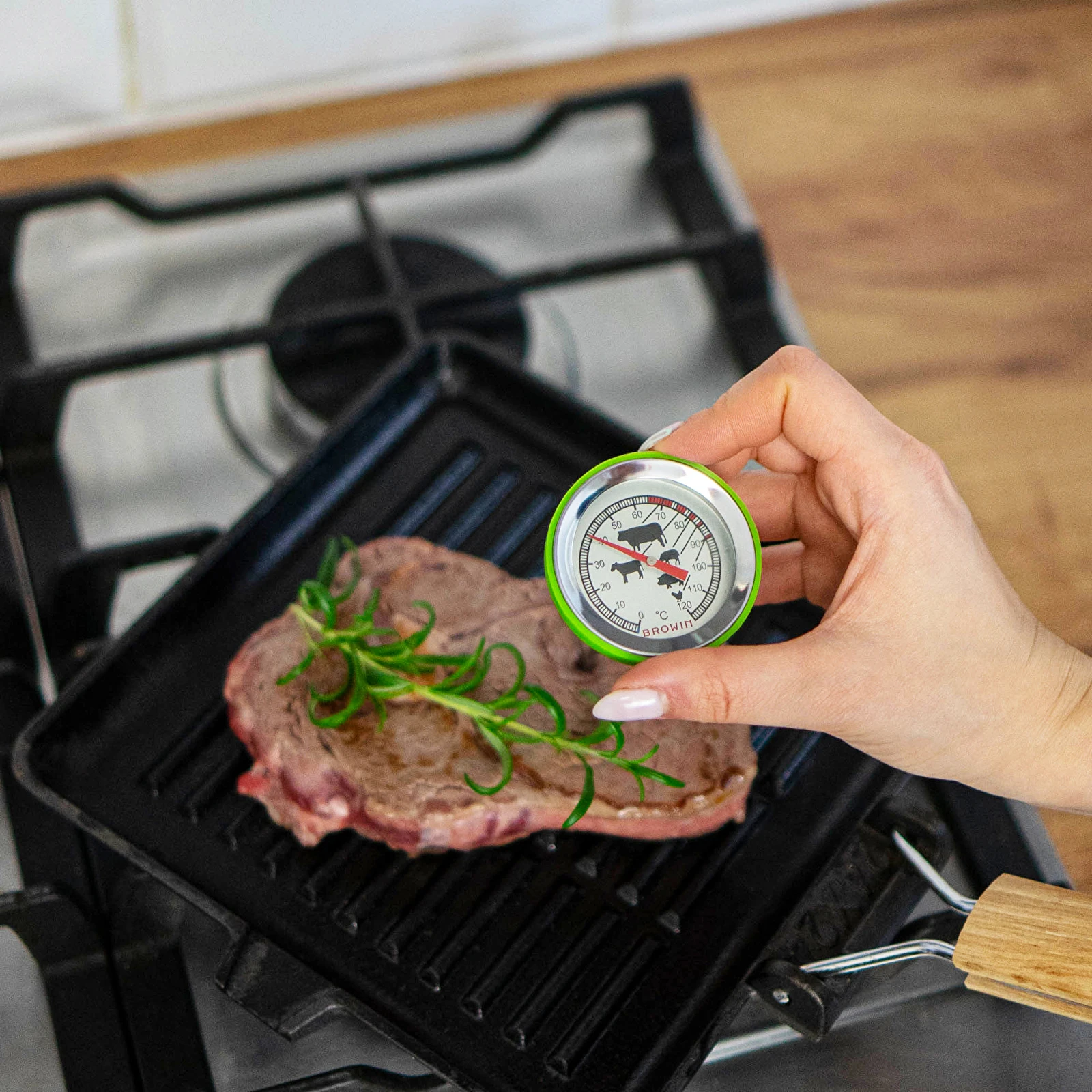 Meat roasting thermometer , 0°C +120°C (food) - symbol:100600