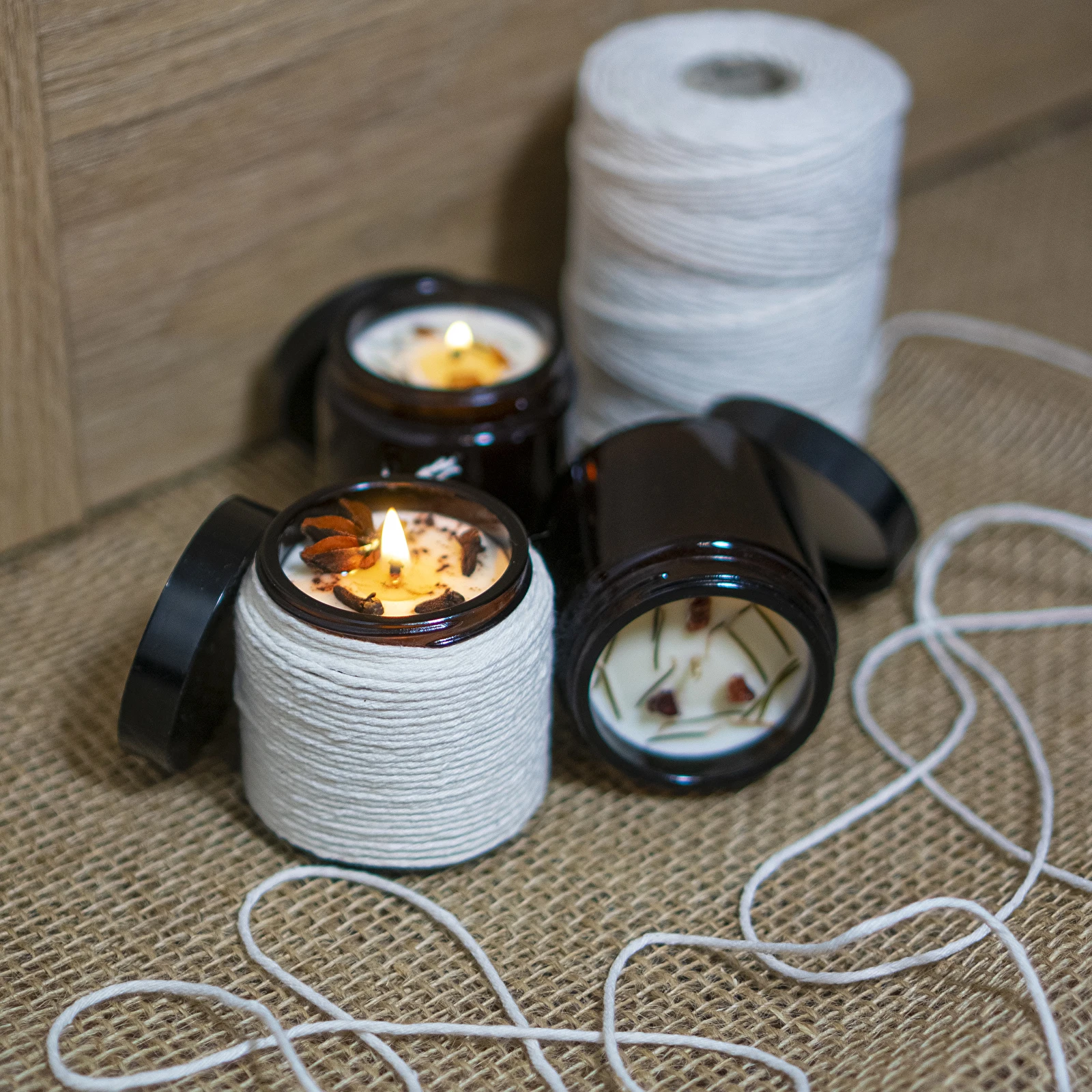 White cotton twine / string for meat tying (240°C) 145 m (threads