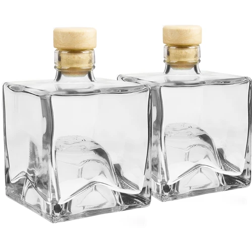 0,5 L bottle set Bruno - 2 pcs.  - 1 ['alcohol bottle', ' decorated alcohol bottles', ' glass alcohol bottle', ' moonshine bottles for wedding party', ' liqueur bottle', ' decorated liqueur bottles']