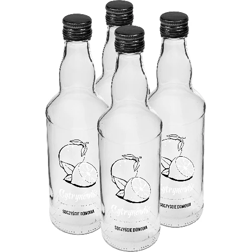 0.5 L bottle, with screw cap, ‘Cytrynówka’ (‘Cytrynówka soczyście domowa') - 4 pcs - 2 ['bottle for lemon infusion liqueur', ' bottle for infusion liqueur', ' bottles for infusion liqueur', ' bottles for lemon infusion liqueur', ' bottles with print', ' bottle for homemade infusion liqueur', ' bottle for a gift', ' 500 mL bottle', ' 0.5 L white bottle', ' bottle with screw cap', ' wedding bottles']