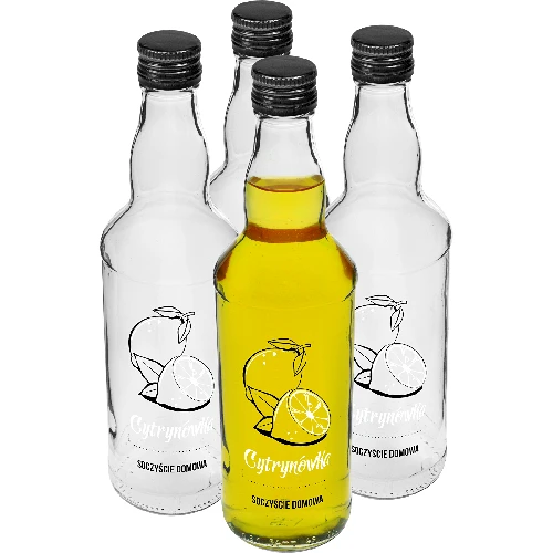 0.5 L bottle, with screw cap, ‘Cytrynówka’ (‘Cytrynówka soczyście domowa') - 4 pcs  - 1 ['bottle for lemon infusion liqueur', ' bottle for infusion liqueur', ' bottles for infusion liqueur', ' bottles for lemon infusion liqueur', ' bottles with print', ' bottle for homemade infusion liqueur', ' bottle for a gift', ' 500 mL bottle', ' 0.5 L white bottle', ' bottle with screw cap', ' wedding bottles']