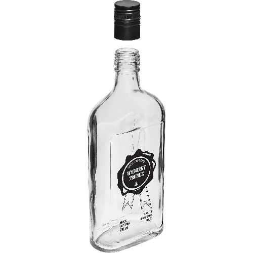 0.5 L hip flask bottle with screw cap and a “Wyborny Trunek” print, 12 pcs - 6 ['bottle', ' bottles', ' bottles with print', ' bottle for infusion liqueur', ' bottle for moonshine', ' alcohol bottle', ' bottle with print', ' glass bottle with print and stopper', ' 500 ml bottles with cork', ' set of corked bottles', ' for wedding reception', ' bottle for homemade liquor', ' bottle for a gift', ' hip flask bottle', ' set of 12 bottles', ' superbottles', ' exquisite liquor print']