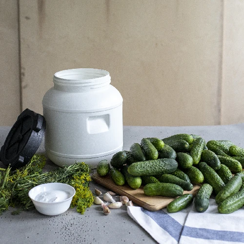 10 L Barrel / Drum , white colour - 13 ['cabbage fermentation barrel', ' barrel for sauerkraut', ' cabbage barrel', ' cabbage fermentation', ' cabbage fermentation in barrel', ' how to ferment cabbage in barrel', ' barrel for cucumbers', ' cucumber barrel', ' barrel for pickling cucumbers', ' barrel for pickled cucumbers', ' pickling cucumbers in barrel', ' how to pickle cucumbers in barrel']