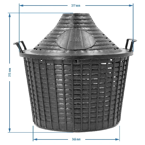 10 L wine demijohn in a plastic basket - 6 ['demijohn', ' wine bottle', ' wine carboy', ' for beer', ' for fermentation', ' homemade wine', ' glass carboy for wine', ' for infusion liquors', ' for mead']