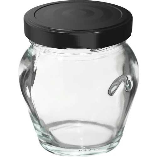 106 ml Amphora twist-off jar with colourful Ø53 lid - 8 pcs - 2 ['set of jars', ' jam jars', ' preserve jar', ' jar for preserves', ' jars with twist-off lids', ' Ø53 jars', ' jars with colourful lids', ' jars for preserves', ' weck-type jars', ' jars for meat', ' jar meat', ' jars for pasteurising', ' jarred meat', ' amphora jar']