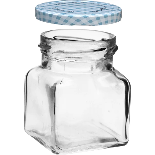 120 ml twist off Four Cornners glass jar, lid fi 53 - 6 pcs - 3 ['jars', ' small jars', ' jar', ' glass jar', ' glass jars', ' jar with lid', ' jars for preserves', ' canning jars', ' jars for spices', ' jam jar', ' jar for jam', ' honey jar', ' jar for honey']