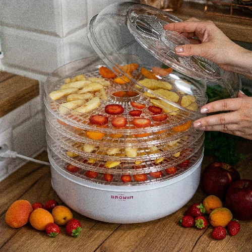 Wobythan Electric Food Dehydrator 5-Layers Fruit Dryer Dried Dehydrator Food Dryer, White