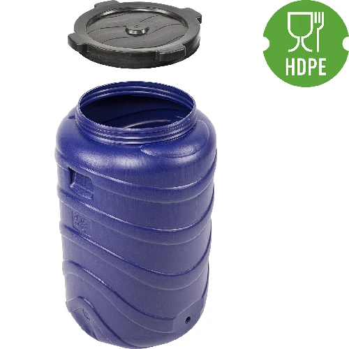 130 L Barrel / Drum , blue colour - 2 ['pickling barrels', ' cucumber barrel', ' cabbage barrel', ' cucumber pickling barrel', ' cabbage pickling barrel', ' rain barrel', ' barrel for collecting rainwater', ' lockable barrel', ' food barrel', ' barrel with screw cap', ' plastic barrel', ' good barrel', ' blue barrel']