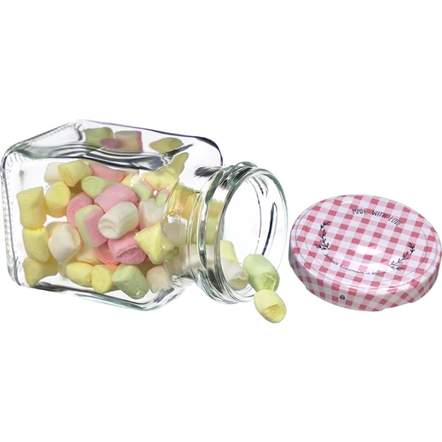 150 ml twist off glass jar Four Corners, lid fi 53 - 6 pcs - 5 ['jars', ' small jars', ' jar', ' glass jar', ' glass jars', ' jar with lid', ' jars for preserves', ' canning jars', ' jars for spices', ' jam jar', ' jar for jam', ' honey jar', ' jar for honey']