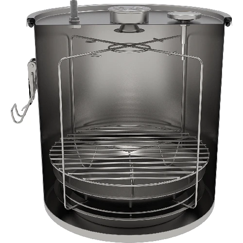 18 L Indoor smoker pot  for a gas cooktop - 4 ['smokehouse in pot', ' way of smoking fish', ' smoking cheese', ' smoking meat', ' smoking fish', ' home smoking', ' smokeless smoking', ' smoked salmon', ' smoked chicken', ' smoked carp', ' home smoking', ' home smoking', ' 18 litre pot for gas cooker', ' smokehouse for gas cooker']