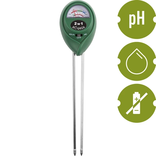 2-in-1 soil tester - pH, humidity - 2 ['2-in-1 substrate tester', ' substrate tester with phmeter', ' pHmeter', ' substrate humidity', ' substrate tester bio garden', ' bio garden tester', ' ph meter for computer']