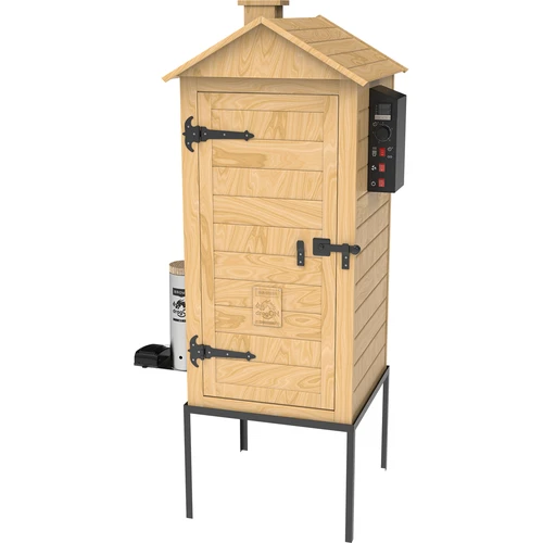 200 L dragON Larch E21 smoker - made of larch wood, electric - 2 ['smoking kit', ' electric smoker', ' wooden smoker', ' wooden electric smoker', ' smoker with smoke generator', ' smoker with generator of smoke', ' everything for smoking', ' browin smoker', ' backyard smoker', ' smoker on a rack', ' smoking', ' cold smoking', ' smoking with cold smoke', ' smoker', ' modern smoker', ' versatile smoker', ' wood chips for smoking', ' universal smoking kit', ' digital controller', ' digital smoker', ' smoker with hot air circulation', ' capacious smoker', ' 100 cm smoker', ' tall smoker', ' hit!', ' smoker made of larch', ' 200 L smoker']