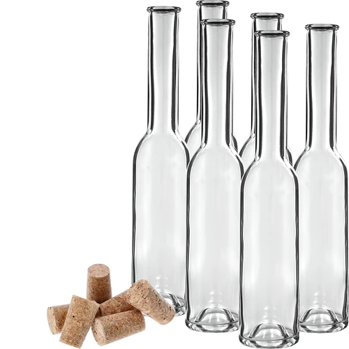 200 ml glass bottle with cork top KK23/18 , 6pcs. - 3 ['glass bottle gift', ' empty bottles 200 ml', ' bottles for liquor', ' bottles to fill', ' glass bottles of liquor', ' mini bottles', ' bottles glass', ' glass bottle', ' bottles with corks', ' small bottles', ' empty bottles']