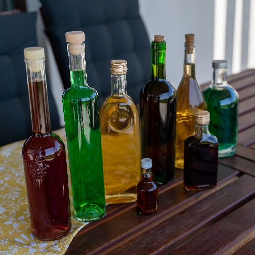 200 ml Hip flask glass bottle with screw cap , 10pcs. - 11 ['bottles', ' tinctures', ' tincture bottles', ' home-made liquor', ' home-made liquor', ' home-made liquor', ' tincture bottle with screw cap', ' bottle with screw cap', ' bottle with screw cap']