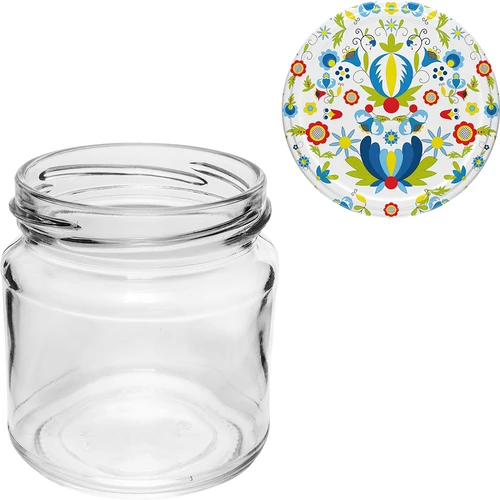 212ml twist off glass jar with coloured lid Ø66 - 6 pcs. - 9 ['jar', ' jar', ' small jar', ' spice jar']