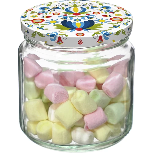 212ml twist off glass jar with coloured lid Ø66 - 6 pcs. - 6 ['jar', ' jar', ' small jar', ' spice jar']