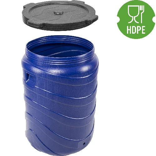 240 L Barrel / Drum , blue colour - 2 ['large pickling barrels', ' cucumber barrel', ' cabbage barrel', ' cucumber pickling barrel', ' cabbage pickling barrel', ' rain barrel', ' large sealed barrel', ' food barrel', ' barrel with screw cap', ' large plastic barrel', ' good barrel', ' blue barrel']