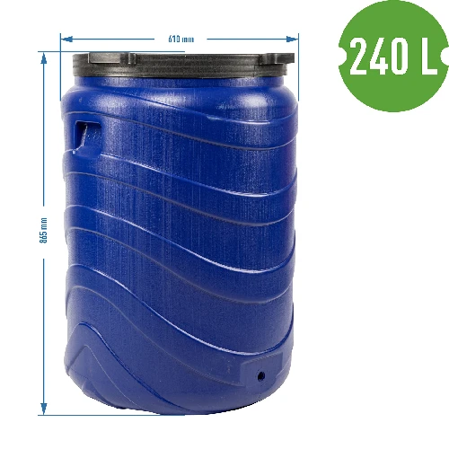 240 L Barrel / Drum , blue colour - 9 ['large pickling barrels', ' cucumber barrel', ' cabbage barrel', ' cucumber pickling barrel', ' cabbage pickling barrel', ' rain barrel', ' large sealed barrel', ' food barrel', ' barrel with screw cap', ' large plastic barrel', ' good barrel', ' blue barrel']