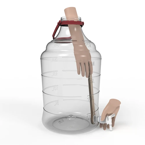 25 L Unbreakable Demijohn with handle and a discharge tap - 6 ['shatterproof demijohn', ' PET demijohn', ' lightweight demijohn', ' demijohn for wine', ' demijohn with tap', ' demijohn with small tap', ' demijohn for winemaking', ' demijohn with discharge tap', ' plastic demijohn', ' demijohn for fermenting']