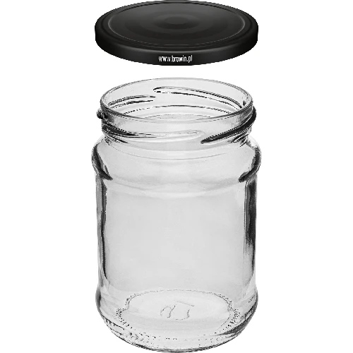 250 ml twist-off jar with black lids - 6 pcs - 3 ['set of jars', ' pickling jars', ' jam jars', ' jam jar', ' jars with screw caps', ' jars fi 66', ' jars with screw caps 4 hooks', ' jars with black caps', ' for preserves', ' for dry products', ' 0', '5 l jar']