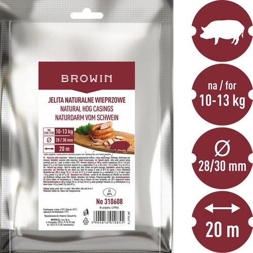 28/30 mm pork casings and 18/20 mutton casings - a set - 10 ['for homemade sausage', ' sausage casings', ' make your own sausage', ' homemade sausage', ' for smoked sausage', ' for scalded sausage', ' pork casings', ' mutton casings', ' casings for large portion of stuffing', ' sausage casings', ' charcuterie casings', ' natural casings', ' homemade charcuterie', ' casings for stuffers']