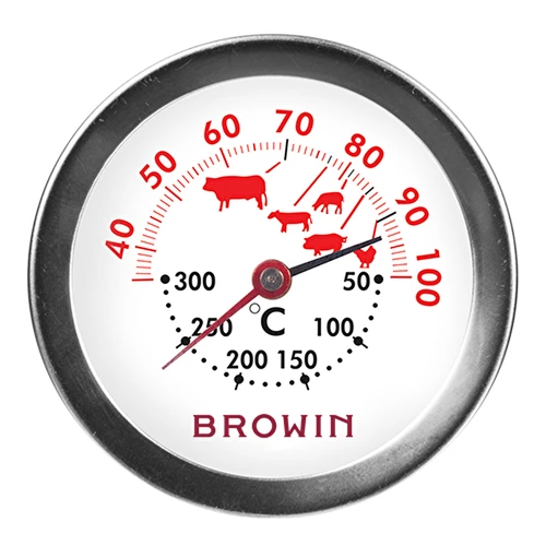 2in1 Oven and roasting thermometer (+30°C to +100°C) / (+50°C to +300°C) 13,0cm - 2 ['temperature', ' smoker thermometer', ' smoking thermometer', ' roasting thermometer', ' oven thermometer', ' food thermometer', ' kitchen thermometer', ' cooking thermometer', ' catering thermometer', ' thermometer for food', ' thermometer with two temperature sensors', ' approved thermometer', ' food thermometer with probe', ' meat thermometer', ' thermometer with probe', ' kitchen thermometer with probe', ' meat probe']