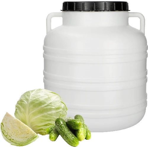 30 L Barrel / Drum with handles , white colour - 3 ['barrel for cabbage', ' pickling barrel', ' pickling barrel', ' silage', ' cabbage', ' cucumber', ' barrel with lid']