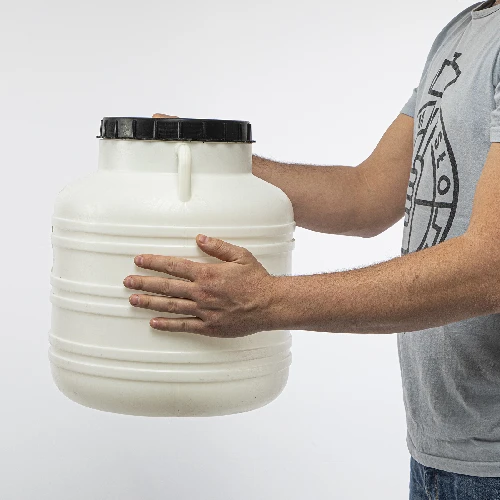 30 L Barrel / Drum with handles , white colour - 9 ['barrel for cabbage', ' pickling barrel', ' pickling barrel', ' silage', ' cabbage', ' cucumber', ' barrel with lid']