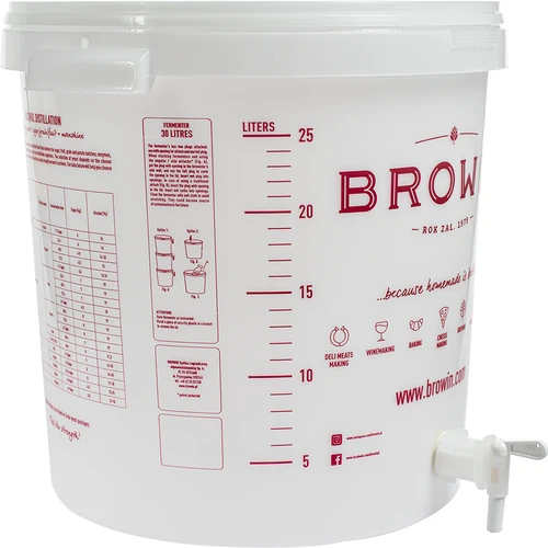 30 L fermentation container with a lid - extended kit: 2 airlocks, 2 stoppers, tap. EN - 4 ['fermentation container', ' fermentation bucket', ' fermentation bucket', ' fermentation containers', ' wine fermentation container', ' wine fermentation containers', ' biowin fermentation bucket', ' browin fermentation bucket', ' fermentation tubes', ' fermentation tube', ' wine tube', ' silent tube', ' MAXI tube', ' wine accessories', ' horizontal tube', ' fermentation tube', ' wine and beer fermentation kit', ' pickling', ' 30 litre fermentation container', ' fermentation container with tap', ' bucket with tap']