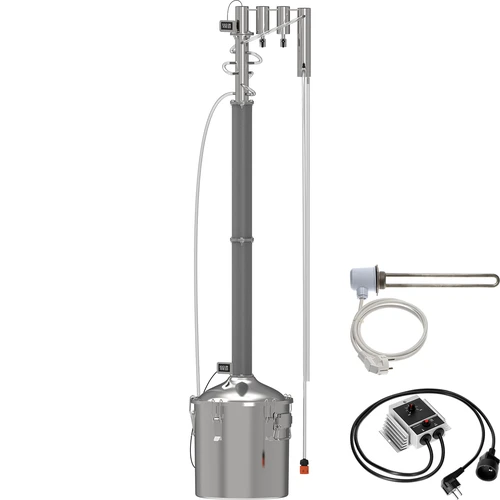 30 L modular electric Convex still - Perun  - 1 ['Browin still', ' modular stills', ' still with clarifiers', ' modular still', ' clarifiers for stills', ' pure distillate', ' kit for distilling', ' convex lid', ' convex lid', ' distillation container with lid', ' distillation kit', ' expandable distillation kit', ' distillation on various heat sources', ' 30 L still', ' cold fingers']